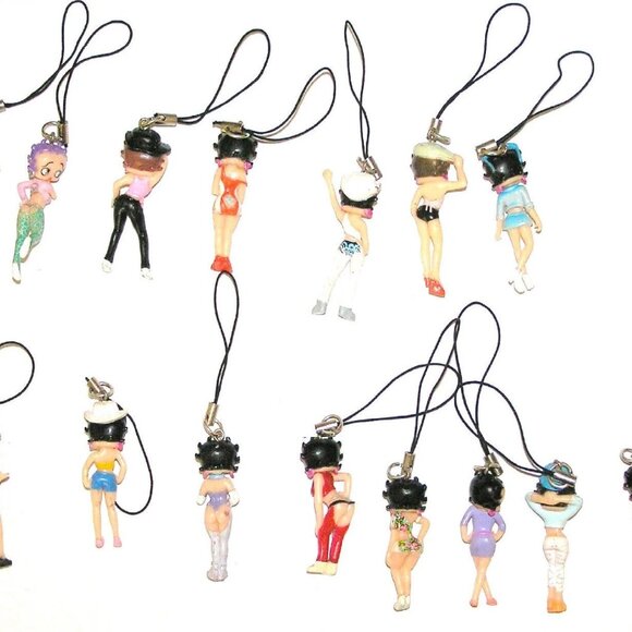 Betty Boop Cell Phone 3D Charms, Purse Adornments, Set Of 15 - Picture 2 of 2